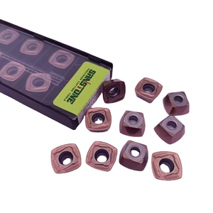 Insertos de fresado CNC de carburo recubiertos con CVD de alta alimentación OEM <span class=keywords><strong>SDMT</strong></span> SDMT120512 SDMT150512 - Product Image 1