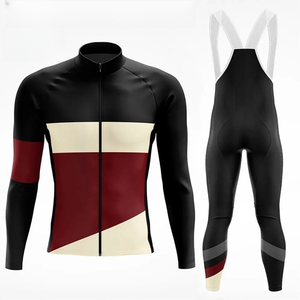 Ensemble de maillot de cyclisme en polaire thermique pour <span class=keywords><strong>homme</strong></span>, tenue de course à vélo d'<span class=keywords><strong>hiver</strong></span>, vêtements de cyclisme de montagne pour l'<span class=keywords><strong>hiver</strong></span> - Product Image 4