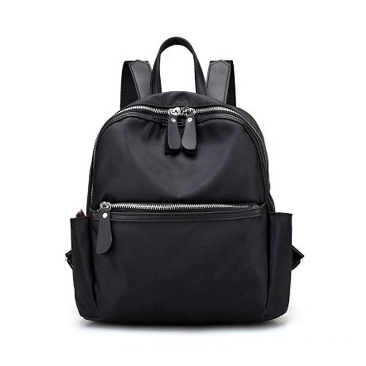 Lovely Fashion Nylon Oxford Backpack School Bag With Double Zipper for Women