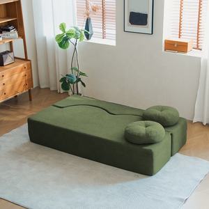Ghế sofa giường gấp đa năng, kích thước lớn 79 inch, chất liệu nhung Teddy, đệm mút dày, không cần lắp ráp, dùng cho phòng khách & phòng ngủ, màu trắng - Product Image 6