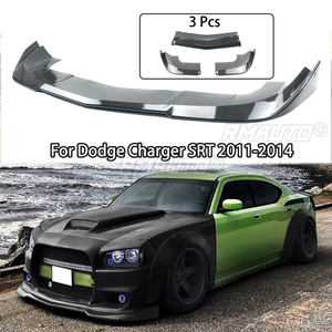 Front Bumper Lip for 2011-2014 Dodge Charger SRT Body Kit Spoiler <b>Diffuser</b> Spilitter Carbon Fiber Look <b>Car</b> Acesssories Tools - Product Image 1