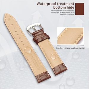 クォーツ時計バンドクラシック本革時計バンド16mm 19mm 20mm 22mmユニバーサル時計ストラップ用 - Product Image 4