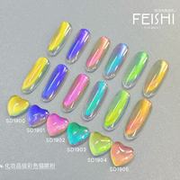 Poudre à ongles magnétique effet œil de chat, qualité cosmétique, paillettes brillantes, pigment de nail art premium, sûr et longue durée, vente en gros