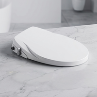 Couvercle de toilette bidet manuel à pression d'eau réglable pour l'amélioration de la maison, couvercle rond à fermeture douce en plastique PP de qualité supérieure pour un nettoyage optimal