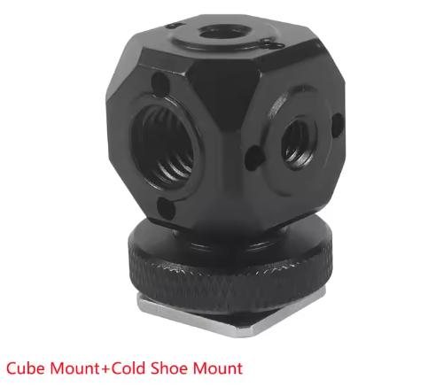 Cube Mount+Cold Shoe Mount  Black