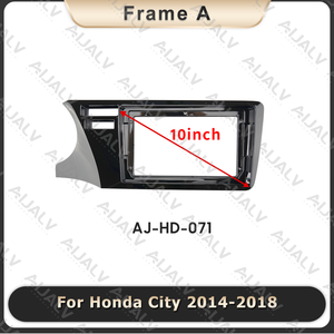วัสดุพรีเมี่ยม แผงหน้าปัดวิทยุติดรถยนต์สำหรับฮอนด้า ซิตี้ 2014-2018 ขนาด 9 นิ้ว สีดำ UV รูแนวนอน<span class=keywords><strong>สอง</strong></span>รู - Product Image 2