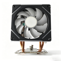 Refroidisseur de processeur 120 mm avec 4 caloducs en cuivre, dissipateur thermique ARGB, ventilateur PWM silencieux, synchronisation RGB pour Intel LGA1700/1851 AMD AM5 AM4, refroidissement de bureau