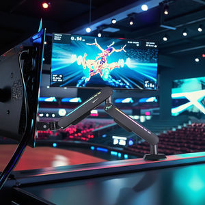 <span class=keywords><strong>Bras</strong></span> de moniteur personnalisé RGB pour <span class=keywords><strong>écran</strong></span> d'<span class=keywords><strong>ordinateur</strong></span> LCD LED, support d'<span class=keywords><strong>écran</strong></span> robuste à ressort à gaz unique en gros - Product Image 1