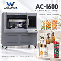 Mesin UV Rotary Wolunda untuk Usaha Kecil, Pencetakan Custom Tumbler, Botol, Cangkir, Kaleng, 4000W AC220V, Mesin UV Silinder Industri