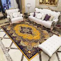 Tapis de salon moderne de luxe en polypropylène antidérapant, tapis imprimé pour sol, tapis de chambre, grand tapis d'extérieur