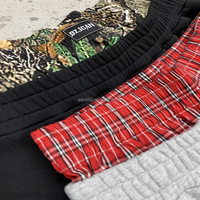 QIANSHI Custom Stacked Track Pants Men Oversize Sweat Pants Men Cotton French Terry Wide Leg Double Waisted Baggy Sweatpants