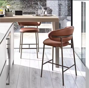 Silla Moderna de Diseño Nórdico de Lujo, con Respaldo Alto, Tapizada en Tela Blanca, para Bar, Hogar, Salón, Comedor y Sala de Estar - Product Image 5