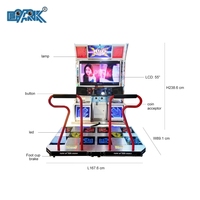 Machine de jeu vidéo d'arcade intérieure à pièces pour 2 joueurs, Pump It Up, musique et danse, garantie 1 an