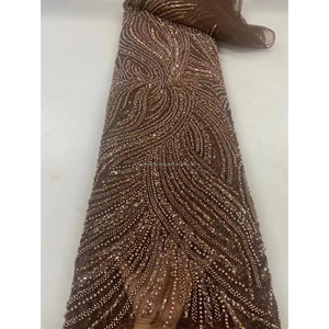 שמלת ערב אוכייה בד תחרה לכלפיות בד תחרה עבור שמלות כלה נייגרנית - Product Image 4