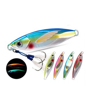 Vente en gros d'eau salée Dubstep Leurre de gabarit à pas lent en métal allié Shore Hard avec peau d'aile Thon Bass SpoonJig Sea Boat Leurre avec crochet - Product Image 5