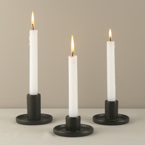 Wholesale European Simple <strong>Black</strong> and White Ceramic <strong>Candlestick</strong> <strong>Holder</strong> for Home Decoration Ornament in Stock - Product Image 3