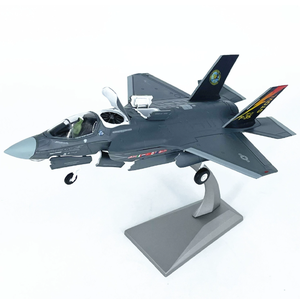 Modèle d'avion militaire en métal moulé sous pression à l'échelle 1/72 de l'US <span class=keywords><strong>F</strong></span>-<span class=keywords><strong>35</strong></span> <span class=keywords><strong>Lightning</strong></span> Air Force moderne pour la décoration de la maison - Product Image 1