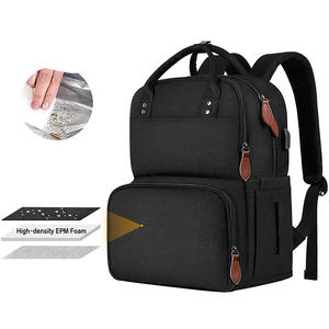 Sac à dos pour ordinateur portable personnalisé avec logo pour hommes et femmes, élégant, doux, imperméable, sac isotherme pour le déjeuner, sac à dos scolaire avec sac à déjeuner - Product Image 5