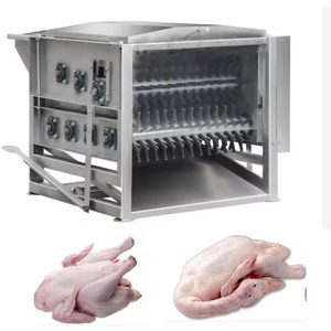 Plumeuse à volaille automatique à haute efficacité 600 plumes/heure, motorisée, en acier inoxydable 304, pour l'épluchage industriel des poulets, 380V - Product Image 1