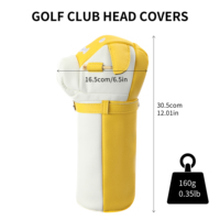 Housse de club de golf en cuir PU brodée en 3D en forme de chien, 4 couleurs, housse de tête de club de golf en forme d'animal, housse de tête de driver de golf personnalisée de qualité supérieure