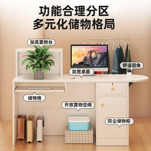 เคาน์เตอร์ไม้สมัยใหม่พร้อมไฟ LED สำหรับเคาน์เตอร์ต้อนรับบริษัทและใช้ในบาร์ขนาดเล็ก - Product Image 4