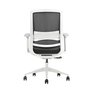 Chaise de bureau ergonomique Vaseat à dossier moyen, réglable en hauteur, pivotante en aluminium et chaise de travail informatique de direction avec accoudoirs - Product Image 5