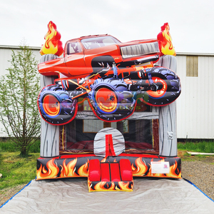 Castillo inflable 3D con diseño de monster truck, de calidad comercial, para niños, castillo hinchable para interiores. - Product Image 2