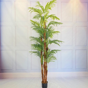 Plantas Artificiales de Plástico Verde al por Mayor, <span class=keywords><strong>Palmeras</strong></span> de Cola de Zorro Hawaianas en Maceta, Grandes, para Interiores y Exteriores - Product Image 6