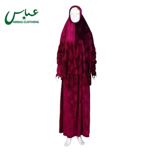 Vestido de Oración Musulmán para Mujer de Alta Calidad con Diseño en Relieve, Moda Dubái, Cobertura Total, Tela de Gamuza Coreana, Colores Mixtos, Talla Única - Product Image 4