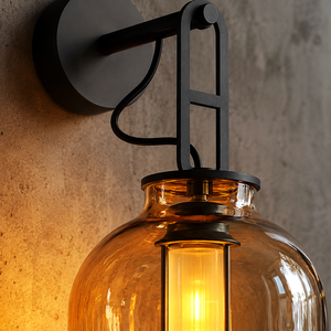 Wabi Sabi Glass Jar <b>Wall</b> Light Adjustable Bracket <b>Wall</b> <b>Sconce</b> For Living Room Entryway Residential Interior Fixture - Product Image 3