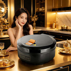 Máquina para hacer crepas y panqueques con cámara interior ancha, alta potencia, calentamiento rápido, antiadherente, fácil de limpiar, electrodoméstico de cocina - Product Image 4