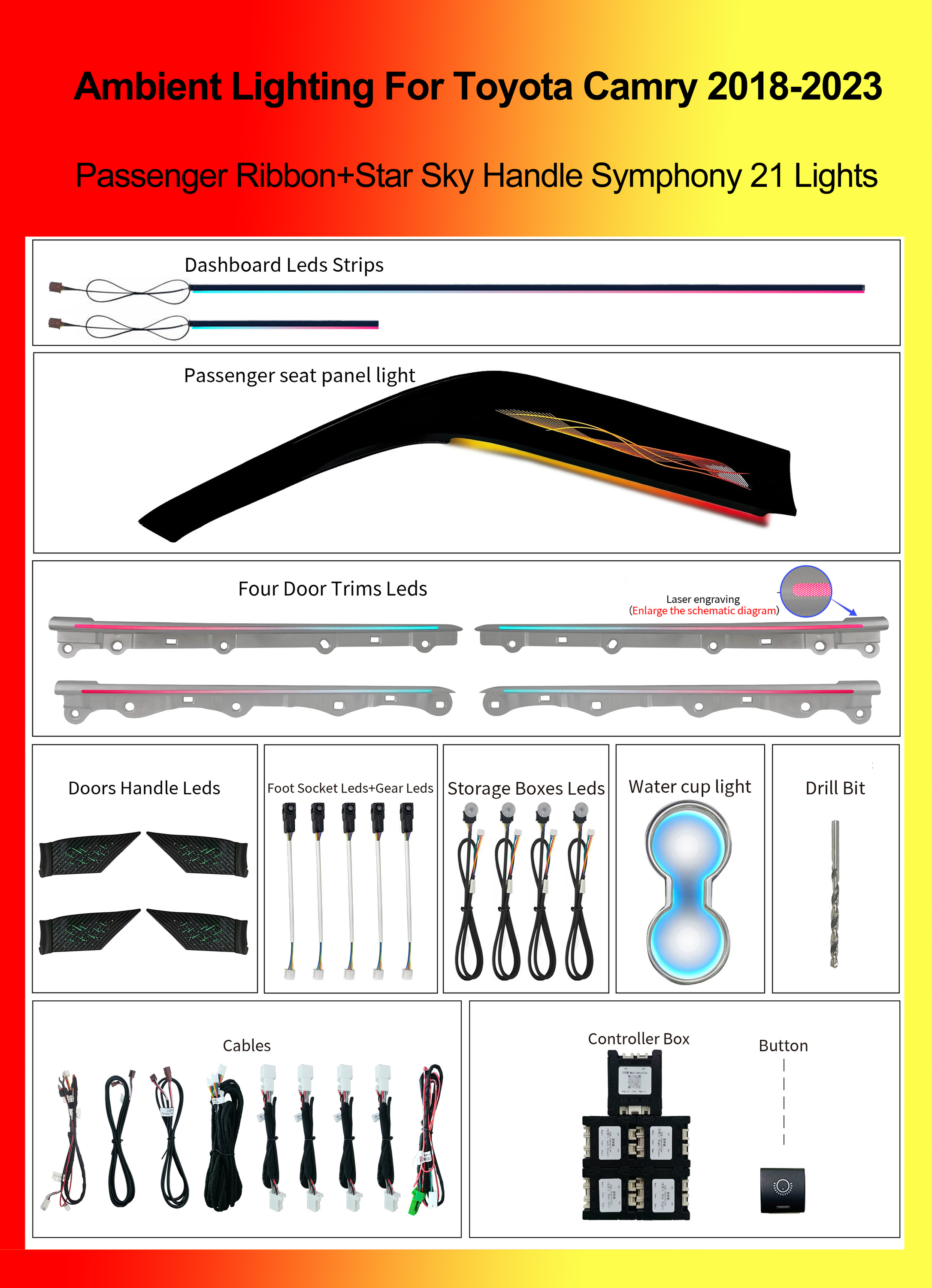 Passenger Ribbon+Star Sky Handle Symphony 21 Lights