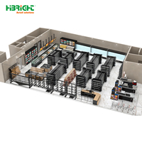 Solution de vente au détail tout-en-un pour supermarchés, personnalisée et axée sur le métal, avec plan d'aménagement pour la planification d'hypermarchés