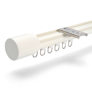 Rail de rideau droit en aluminium 6063-T5, rail coulissant robuste à fixation au plafond pour les espaces commerciaux - Product Image 1
