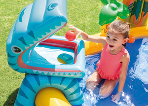 <strong>INTEX</strong> 57444 Blue Dinosaur Water Fountain (6kg) 249*191*109cm) Includes <strong>Repair</strong> <strong>Patch</strong> + Adapter - Product Image 3