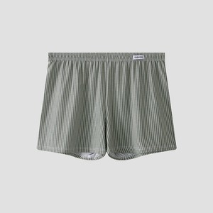 Caleçons boxers mi-taille en pur coton pour hommes, respirants, tricotés, amples, à rayures personnalisées, style sportif, pour garçons - Product Image 5