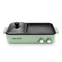 Nouveau ragoût électrique en aluminium, poêle de barbecue électrique coréen avec marmite pour la cuisson des nouilles et la friture à la vapeur ZHE Jiang PTFE