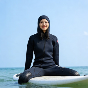 Combinaison intégrale en néoprène Seacoustic pour femmes, 3 mm, avec capuche, pour la plongée, le surf et la natation - Product Image 2