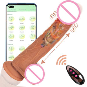 Schub <span class=keywords><strong>dildo</strong></span> vibrator Sexspielzeug Spielzeug für Erwachsene Realistische Dildos 10 Vibrierende beheizte G-Punkt Anal Vagina Silikon Saugnapf <span class=keywords><strong>Dildo</strong></span> - Product Image 2