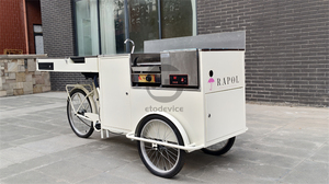 Carro de helado de café portátil triciclo plegable fácil de mover carro quiosco de venta al aire libre móvil - Product Image 3