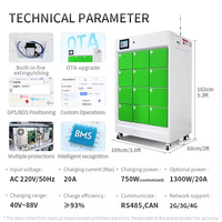 Armoire de charge de remplacement de batterie extérieure OEM E Station d'échange de lithium pour moto