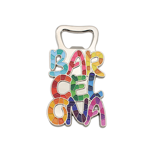 Imán de nevera de recuerdo de <span class=keywords><strong>Barcelona</strong></span> España con abrebotellas Regalo de viaje personalizado para turistas - Product Image 1