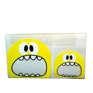 <span class=keywords><strong>Petit</strong></span> monstre quatre couleurs auto-adhésif <span class=keywords><strong>Biscuit</strong></span> sac 100 pièces/sac mignon emballage en plastique pour bonbons nourriture cuisson grande bouche sécurisé Opp - Product Image 1
