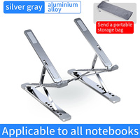 Support d'ordinateur portable universel pliable en aluminium à double hauteur réglable, format de poche, pour bureau - Vente en gros