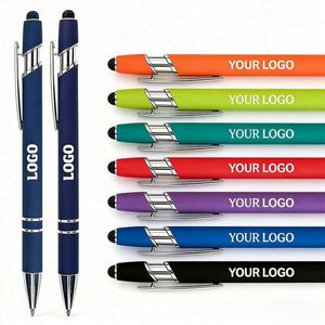 Stylo bille publicitaire en métal avec logo gravé au laser pour cadeaux d'affaires promotionnels, largeur d'écriture 1,0 mm - Product Image 1