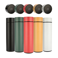 Termo portátil inteligente de acero inoxidable con pantalla LED, botella de agua al vacío con pantalla de temperatura, gran oferta