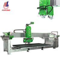 Scie à pont CNC intelligente 5 axes pour la découpe de pierre, avec caméra, moteur 80KW, alimentation 220V/380V, pour granit, marbre, quartz, dalles de roche Hualong