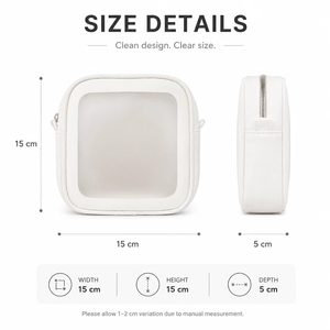 Wholesale Custom <b>Clear</b> Window Cosmetic <b>Bag</b> Travel Makeup <b>Toiletry</b> Organizer for Skincare Beauty Essentials Supplier - Product Image 4