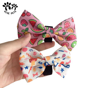 Accesorios para mascotas, popular collar de Navidad, conjunto de arnés de correa, tejido de nailon rosa, pajarita para mascotas, collar de perro con pajarita de Navidad - Product Image 5