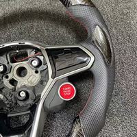 Volant en fibre de carbone avec LED compatible avec VW MK8 Touareg Variant GTD MK7 MK6 CC Jetta Golf GTI GTE R Polo Tiguan Passat Scirocco